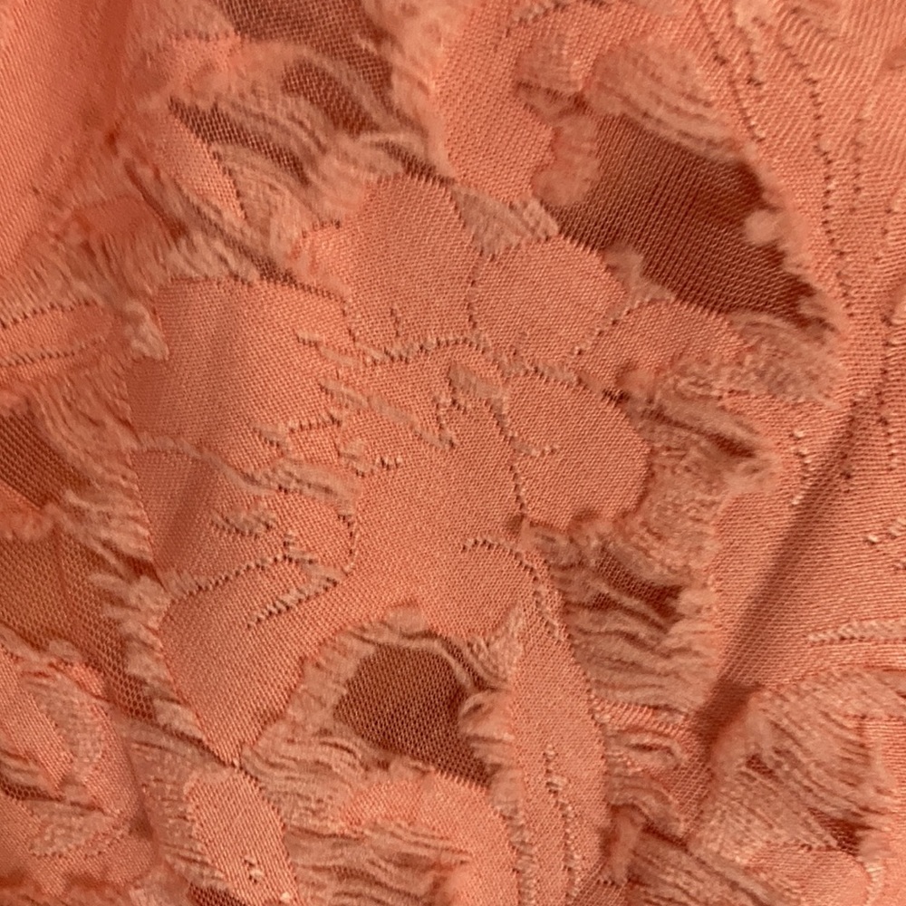 LC Lauren Conrad boho peachy texture ruffle neck boho top M L or XXL - Picture 16 of 16